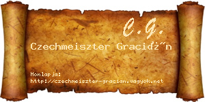 Czechmeiszter Gracián névjegykártya